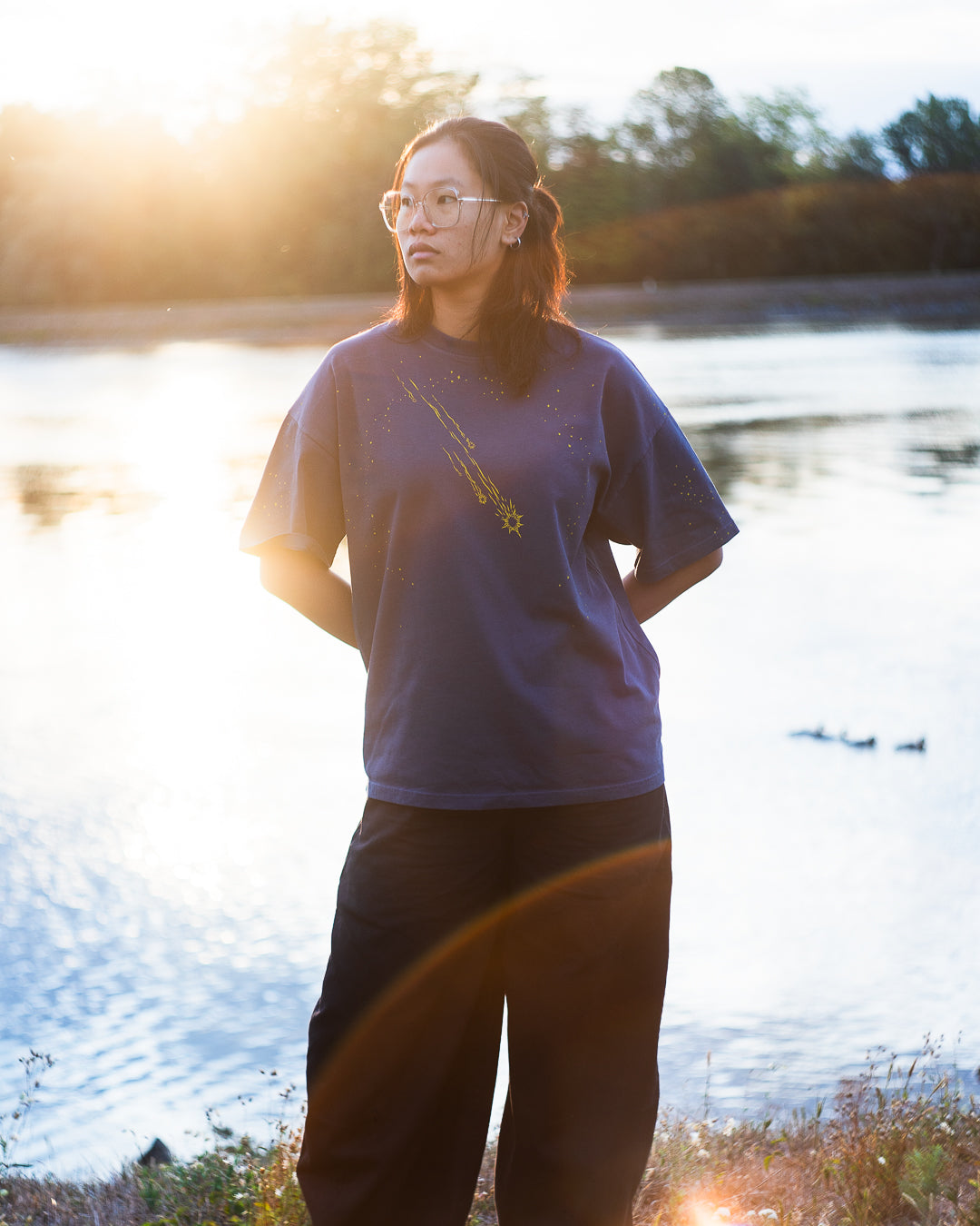 Tee-shirt Orionides Bleu Quelque Part