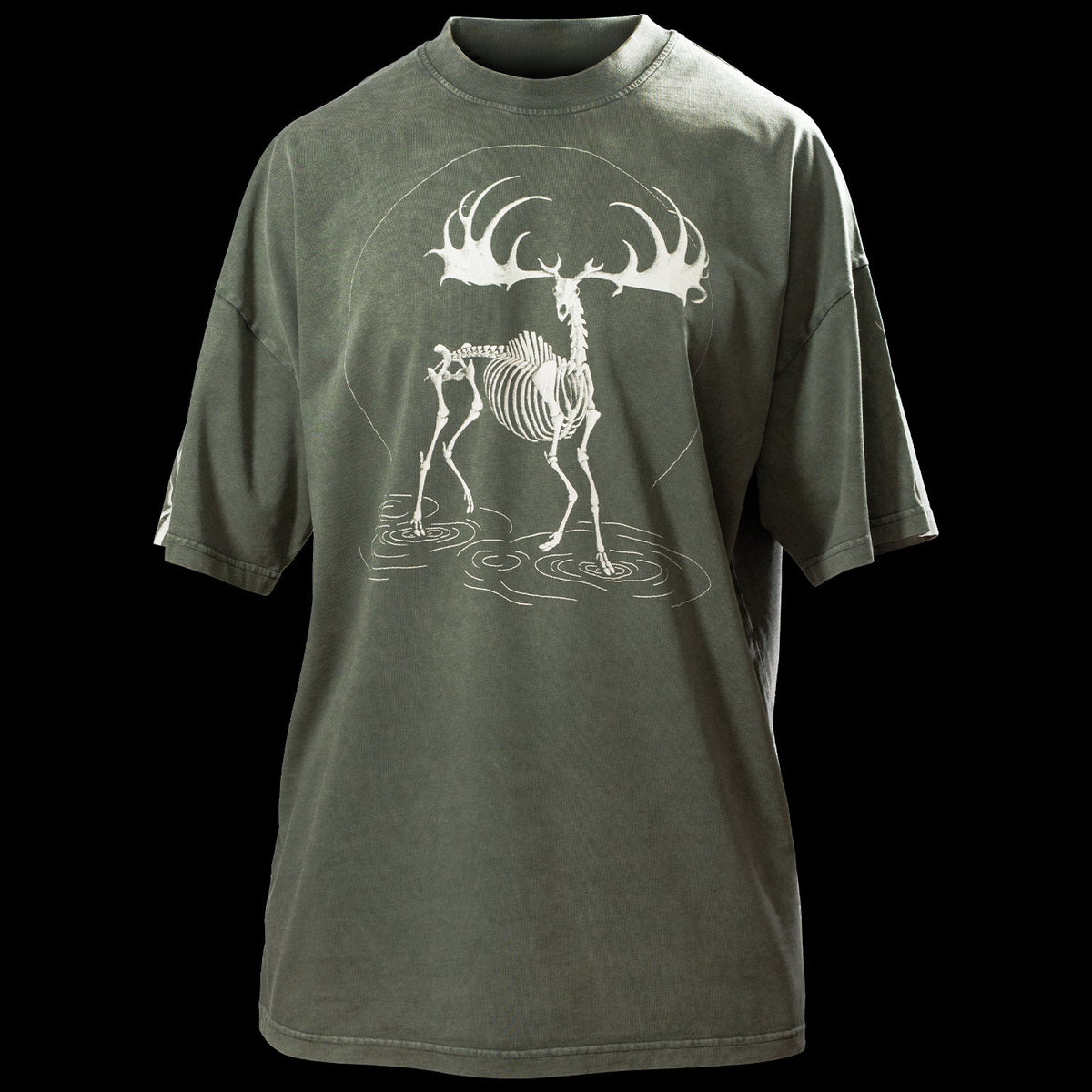 Tee-shirt Réminiscence Olive vintage Quelque Part