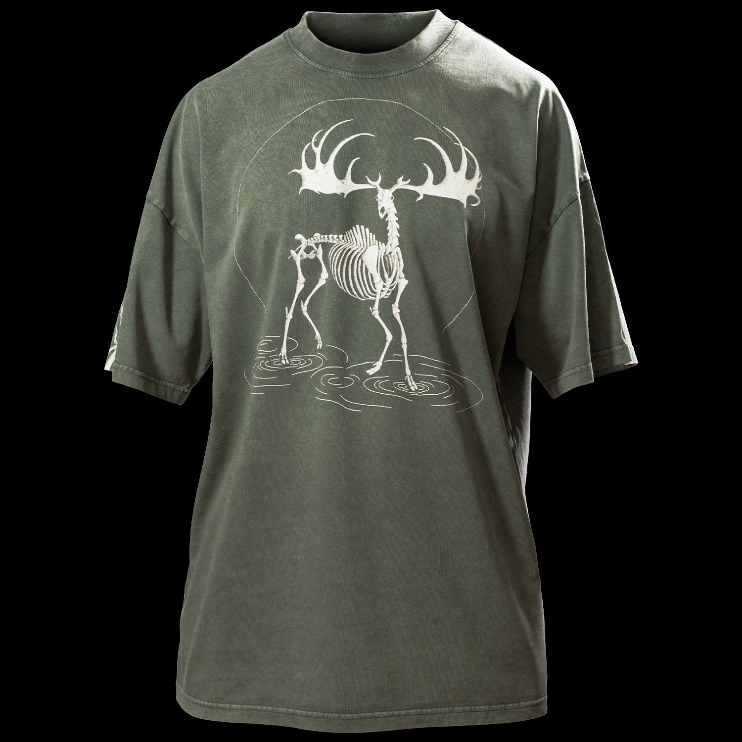 Tee-shirt Réminiscence Olive vintage Quelque Part