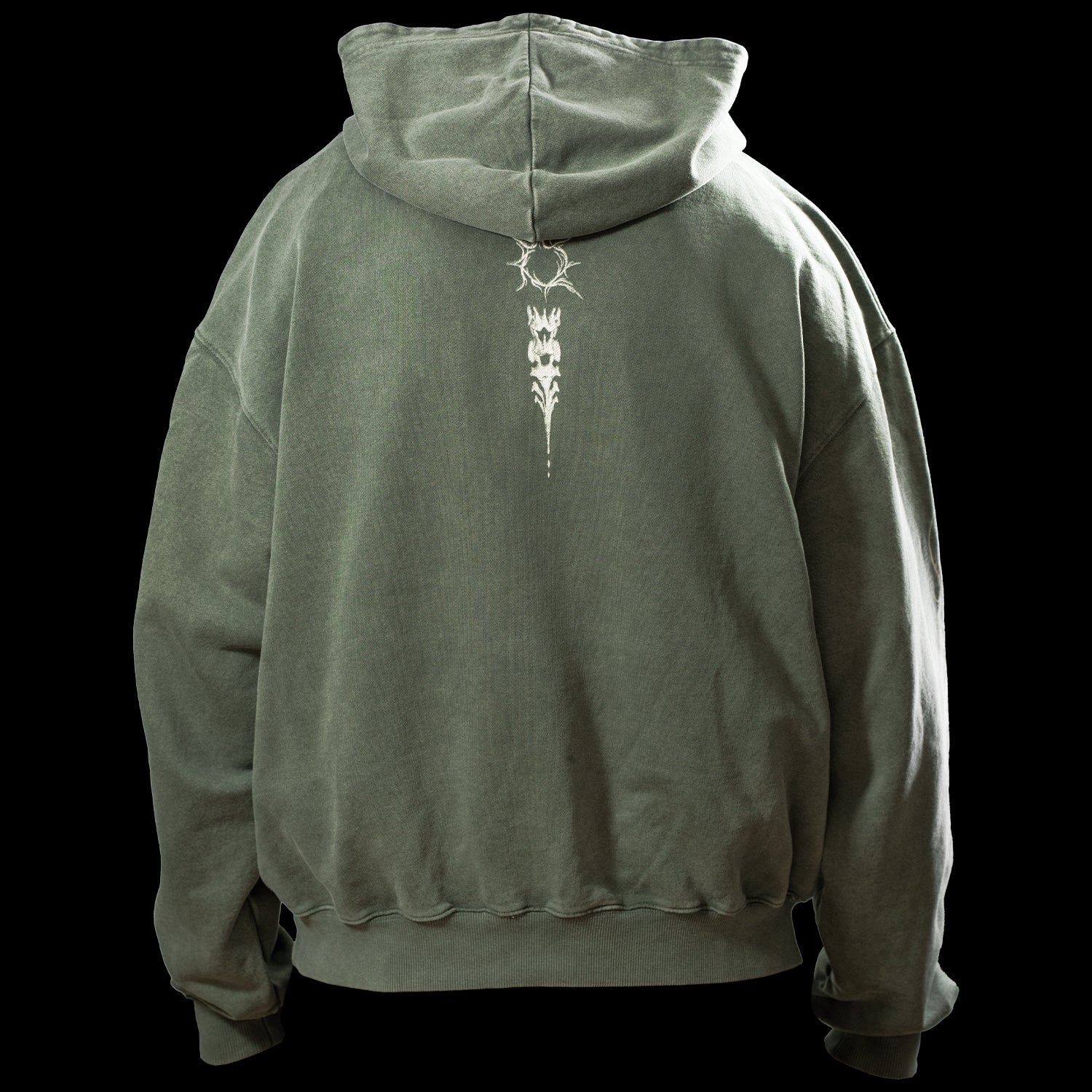 Sweat à capuche Réminiscence Olive vintage Quelque Part