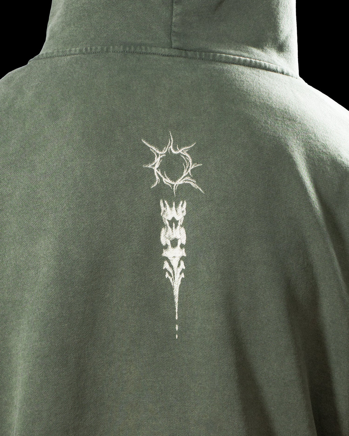 Sweat à capuche Réminiscence Olive vintage Quelque Part