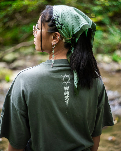 Tee-shirt Réminiscence Olive vintage Quelque Part