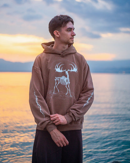 Sweat à capuche Réminiscence Tan vintage Quelque Part