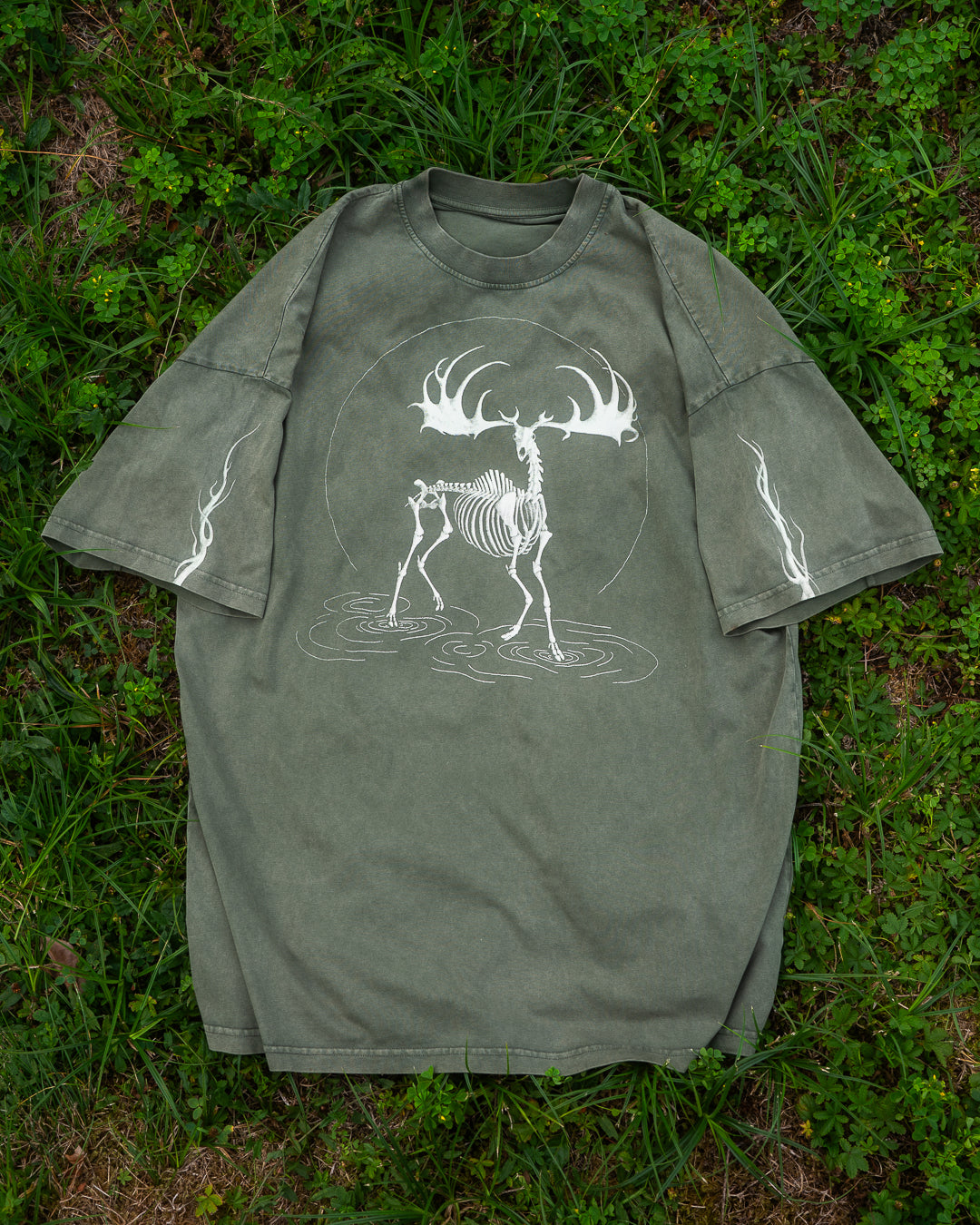 Tee-shirt Réminiscence Olive vintage Quelque Part