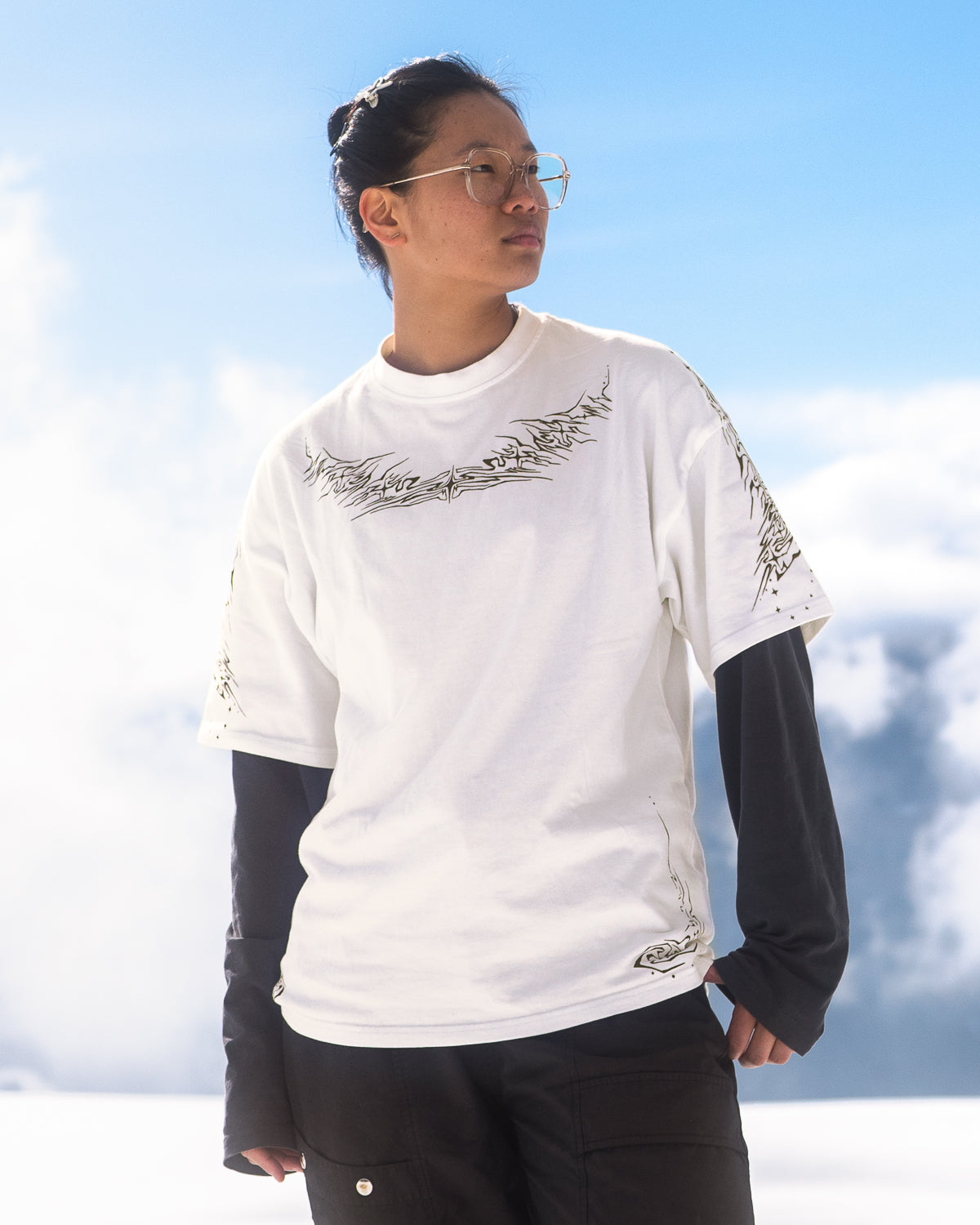 Tee-shirt Éclat Stellaire Blanc Quelque Part